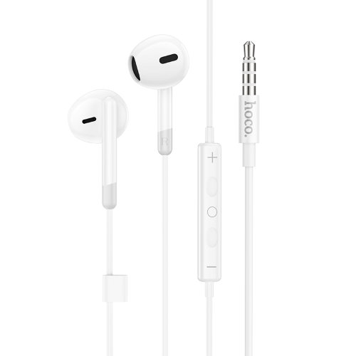 Наушники HOCO M109 pure joy wire control earphones with microphone - White