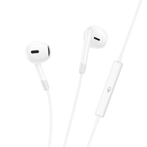 Наушники HOCO M109 pure joy wire control earphones with microphone - White