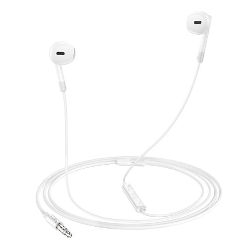 Наушники HOCO M109 pure joy wire control earphones with microphone - White