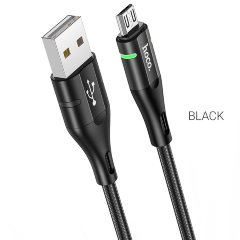 Кабель hoco U93 Shadow charging data cable for Micro - Black