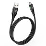 Кабель hoco U93 Shadow charging data cable for Micro - Black