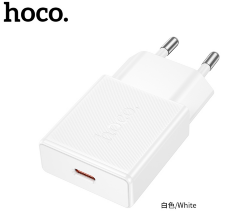 Сетевой адаптер HOCO N74 Speed single-port PD25W ultr-thin charger(EU) White