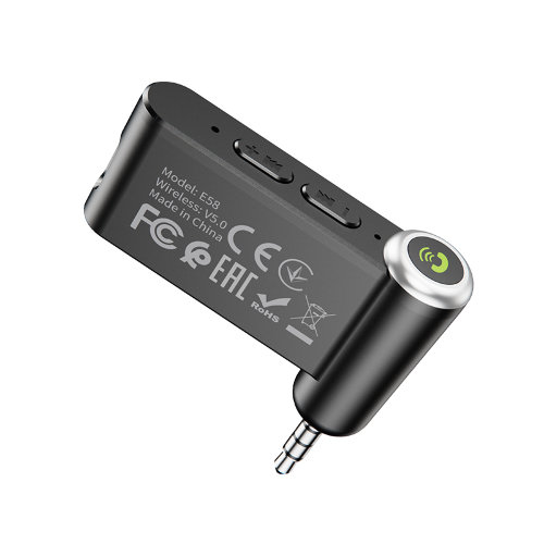 Автомобильный Bluetooth-приемник hoco E58 Magic music car AUX BT receiver - Black