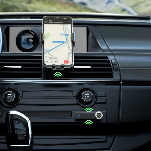 Автомобильный Bluetooth-приемник hoco E58 Magic music car AUX BT receiver - Black