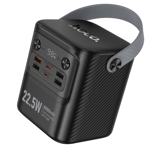 Внешний аккумулятор HOCO J152 Tough 22.5W+ PD20W+light power bank(80000mAh) - Black