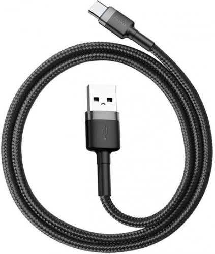 Кабель Baseus cafule Cable USB For Type-C 2A 2M (CATKLF-CG1) - Gray+Black