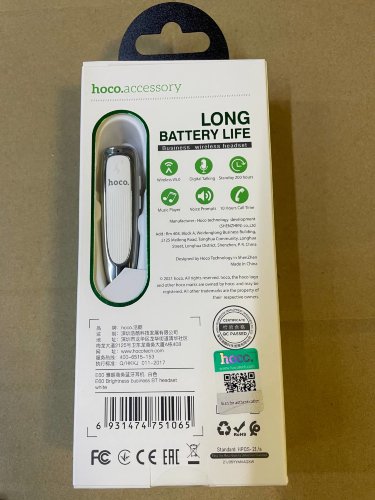 Гарнитура hoco E60 Brightness business BT headset - White