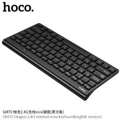 Беспроводная клавиатура HOCO GM70 Dragon 2.4G wireless mini keyboard (Cyrillic Version) - Black