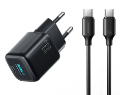 Сетевое зарядное устройство JoyRoom JR-TG7 33W Dual-Port Charger EU)+A9 C to C 60W 1m-Black