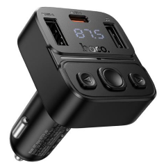 Авто ЗУ HOCO E87 Delta 35W(1A1C) car BT FM transmitter Black
