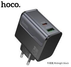Зарядное устройство HOCO CS74A Star speed PD45W+QC3.0 charger(EU) Midnight - Black