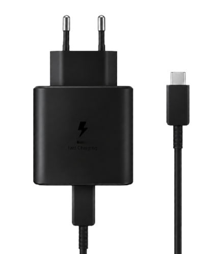 Сетевое зарядное устройство Samsung Power Adapter 45W PD Compact Design + Кабель USB-C to USB-C EP-T4510 - Black
