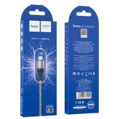 Кабель Hoco X50 Excellent charging data cable for iP - Gray