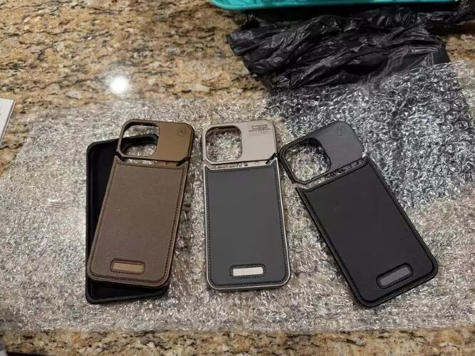 Чехол MOSBROS Leather phone case For IP 16 Pro Brown