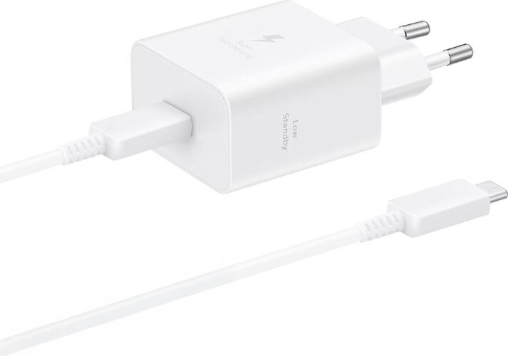 Сетевое зарядное устройство Samsung Power Adapter 45W Low Standby + Кабель USB-C to USB-C EP-T4511 - White