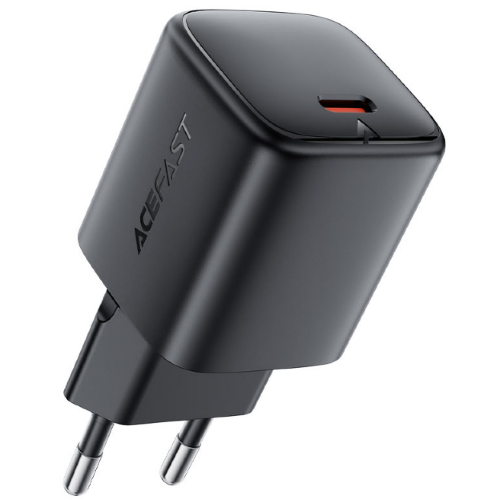 Сетевой Адаптер  ACEFAST A119 PD45W mini GaN USB-C fast charger,(EU) Black