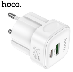 Зарядное устройство HOCO C167A Surpass single port PD30W+QC3.0 charger - White