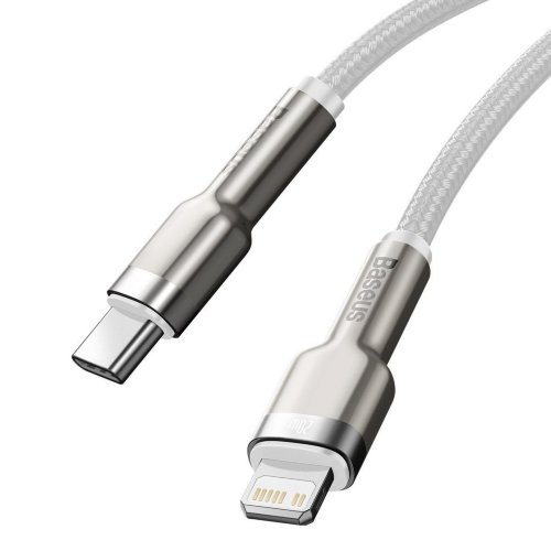 Кабель Baseus Cafule Series Metal Data Cable Type-C to iP PD 20W 1m (CATLJK-A02) - White