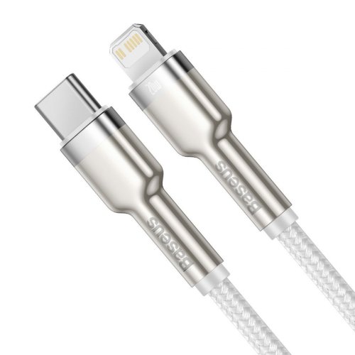 Кабель Baseus Cafule Series Metal Data Cable Type-C to iP PD 20W 1m (CATLJK-A02) - White