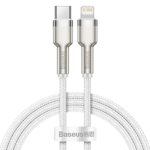 Кабель Baseus Cafule Series Metal Data Cable Type-C to iP PD 20W 1m (CATLJK-A02) - White