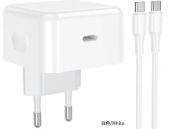 Зарядное устройство HOCO C161A Speed single port PD40W charger set(C to C)(EU) - White
