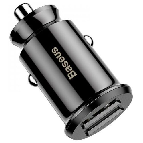 Автомобильное зарядное устройство Baseus Grain Car Charger (Dual USB 5V 3.1A) (CCALL-ML01) - Черный