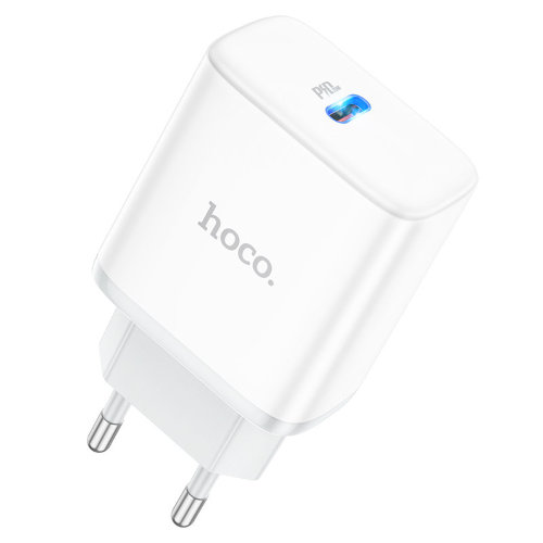 Зарядный конвертер Hoco C104A stage single port PD20W charger (EU) - White