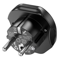 Сетевой адаптер Hoco AC6 Unimpeded universal conversion plug (EU) - Черный