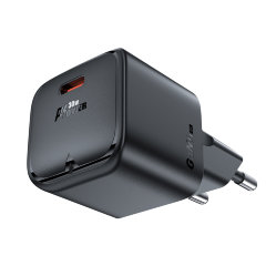 Сетевой адаптер ACEFAST A77  mini PD30W GaN USB-C - Black