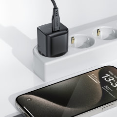 Сетевой адаптер ACEFAST A77  mini PD30W GaN USB-C - Black