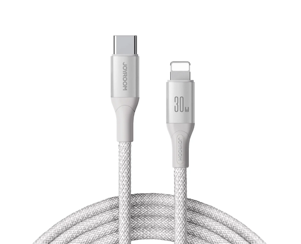 Кабель JoyRoom S-A28 Flash Series 30W Fast Charging Data Cable (Type-C to Lightning) 1m-White