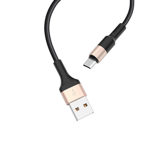 Кабель hoco X26 Xpress Micro - Черно/Золотой