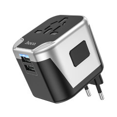 Зарядка Hoco AC5 Level dual port universal conversion charger - Black