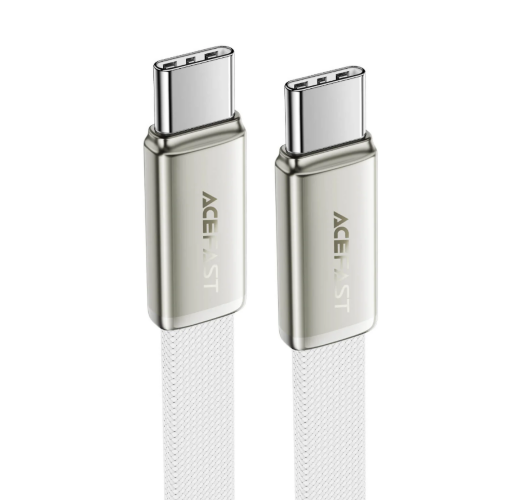 Кабель ACEFAST C24-03 USB-C to USB-C ultra-thin charging data cable - White