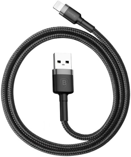 Кабель Baseus cafule Cable USB For lightning 2.4A 0.5M (CALKLF-AG1) - Gray+Black