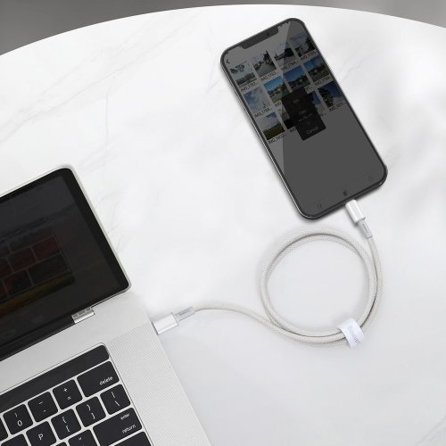 Кабель Baseus High Density Braided Fast Charging Data Cable Type-C to iP PD 20W 1m (CATLGD-02) - White