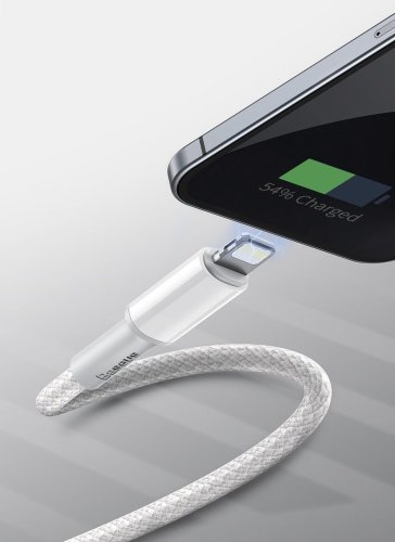 Кабель Baseus High Density Braided Fast Charging Data Cable Type-C to iP PD 20W 1m (CATLGD-02) - White