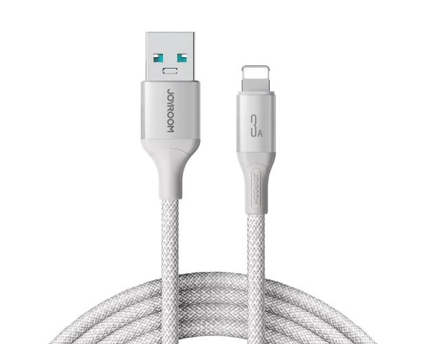 Кабель JoyRoom S-A28 Flash Series 3A Fast Charging Data Cable (USB-A to Lightning) 2m-White