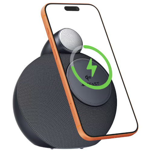Портативная колонка ACEFAST K10 Air speaker with wireless charger - Metal Grey