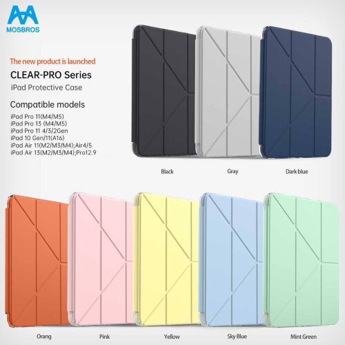 Чехол MOSBROS Clear-Pro 2024 Case for IPad Pro 13(M4/M5) - MintGreen