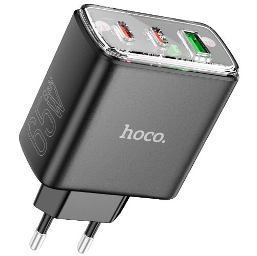 Сетевой адаптер HOCO CS44A Smart PD65W (2C1A) Charger (EU) - Black