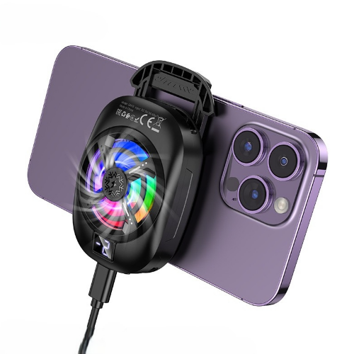 Куллер для телефона HOCO GM76 Blue diamond mobile phone cooler Black