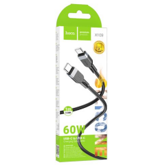 Кабель HOCO X109 Energy 60W silicone charging data cable Type-c to Type-c (L=1M) - Black