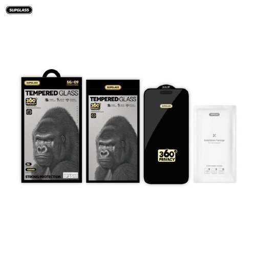 Защитное стекло SupGlass Privacy 360 Glass SG-09 IPh 17 Air (6.6) для iPhone 17 Air (6.6)