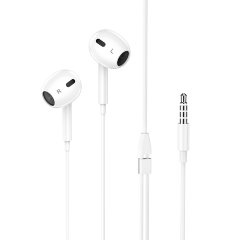 Наушники Borofone BM30 Max Acoustic Jack 3.5mm 1.2 м - White