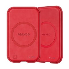 Внешний аккумулятор MAXCO MP26 Magnetic Two-Way Quick Charge Power Bank (5000mAh) - Red