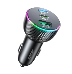 Автомобильное зарядное устройство JOYROOM JR-CL26 90W 3-Port (2PD+1USB) Car Charger - Black