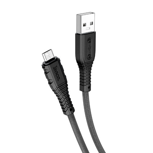 Кабель Hoco X67 Nano silicone charging data cable for Micro - Black