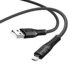 Кабель Hoco X67 Nano silicone charging data cable for Micro - Black
