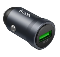 Автомобильное ЗУ HOCO Z62 Energy singl-port QC3.0 car charger Metal gray